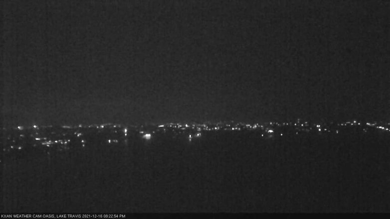 Lake Travis webcam, December 16, 2021 8:25 PM CT
