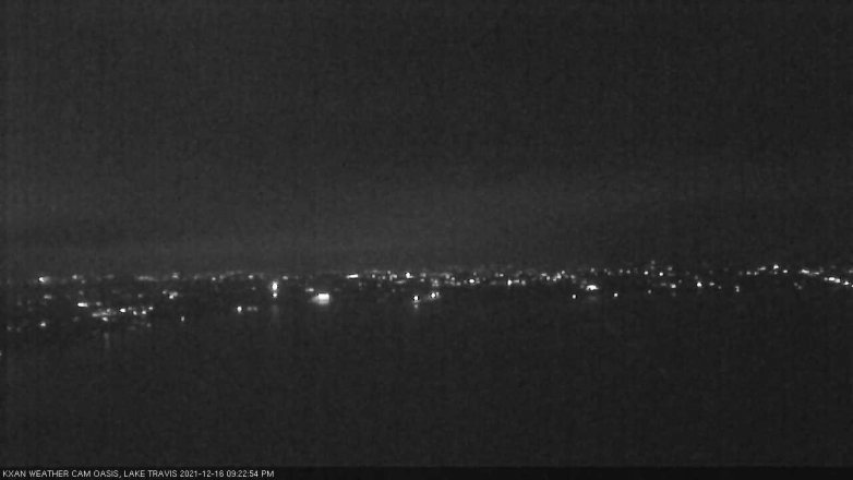 Lake Travis webcam, December 16, 2021 9:25 PM CT