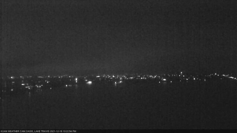 Lake Travis webcam, December 16, 2021 10:25 PM CT