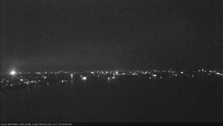 Lake Travis webcam, December 17, 2021 7:45 PM CT