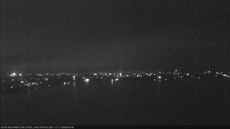 Lake Travis webcam, December 17, 2021 8:45 PM CT