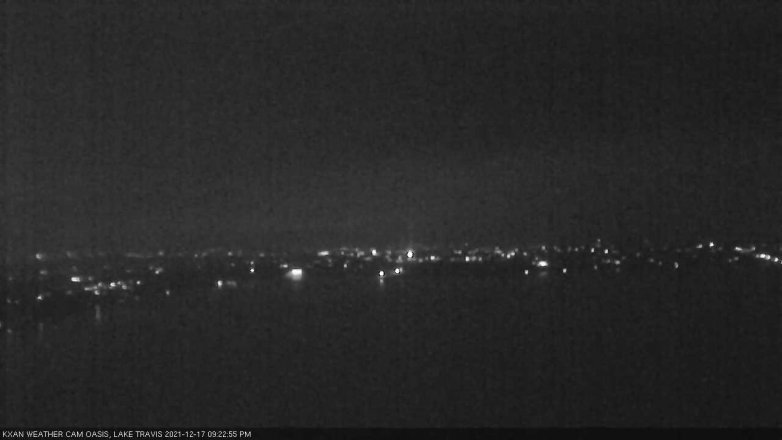 Lake Travis webcam, December 17, 2021 9:25 PM CT
