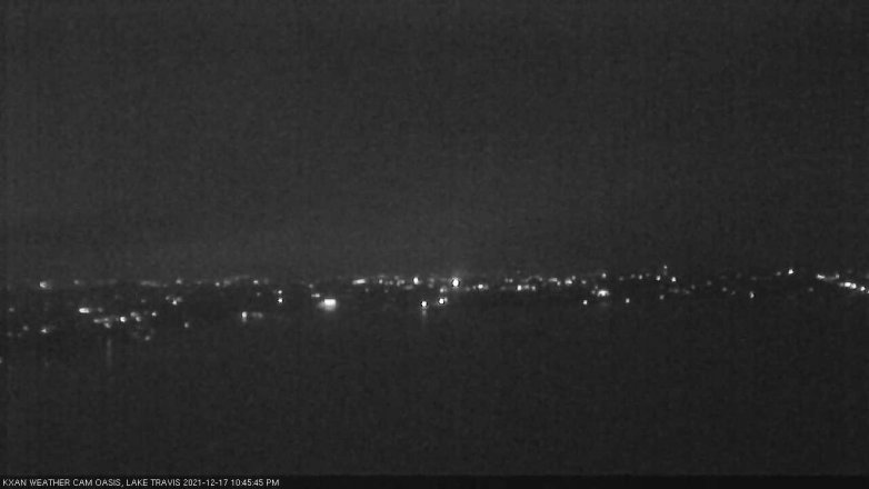 Lake Travis webcam, December 17, 2021 10:45 PM CT