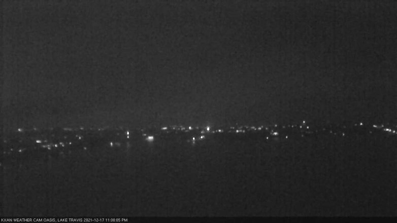 Lake Travis webcam, December 17, 2021 11:00 PM CT