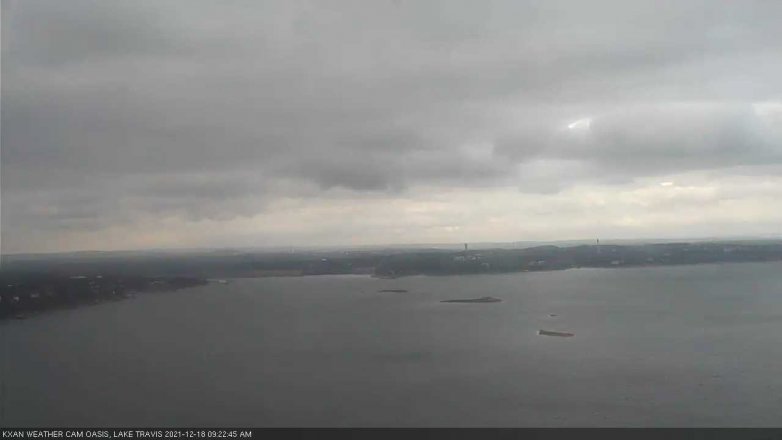 Lake Travis webcam, December 18, 2021 9:25 AM CT