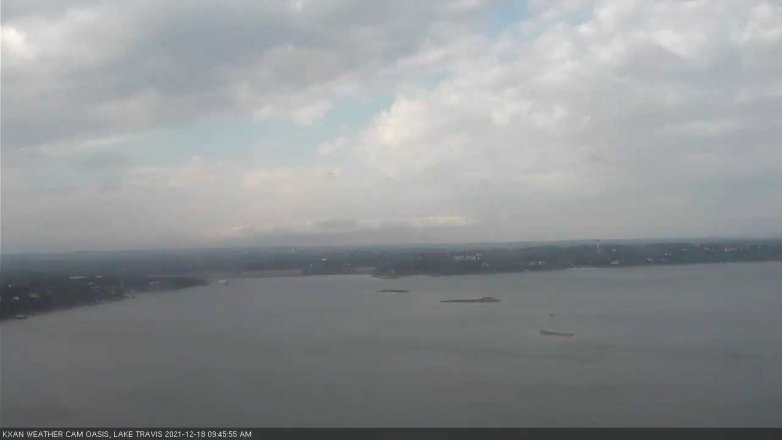 Lake Travis webcam, December 18, 2021 9:45 AM CT