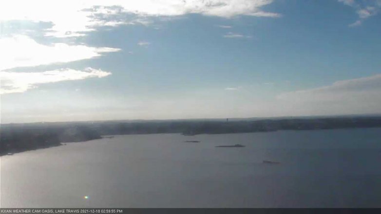 Lake Travis webcam, December 18, 2021 3:00 PM CT