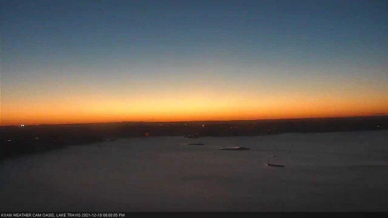 Lake Travis webcam, December 18, 2021 6:00 PM CT