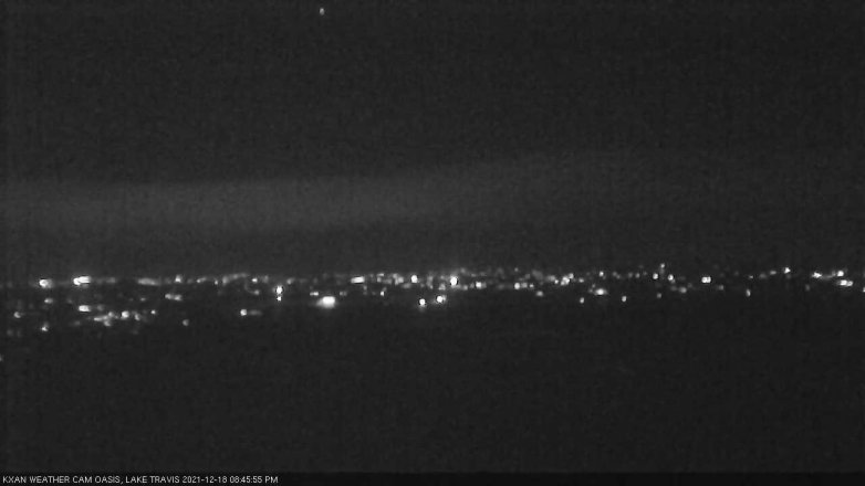 Lake Travis webcam, December 18, 2021 8:45 PM CT