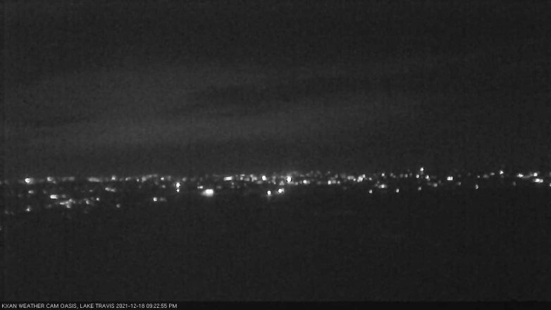 Lake Travis webcam, December 18, 2021 9:25 PM CT