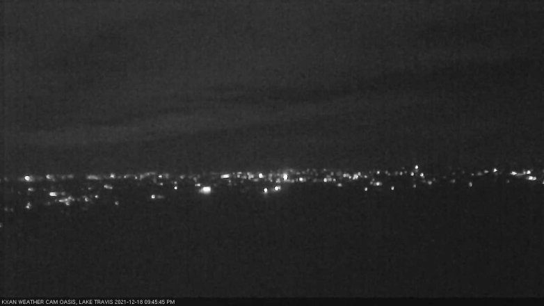Lake Travis webcam, December 18, 2021 9:45 PM CT