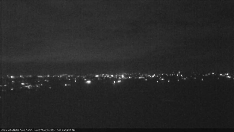 Lake Travis webcam, December 18, 2021 10:00 PM CT