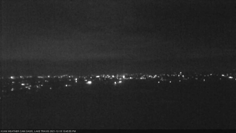 Lake Travis webcam, December 18, 2021 10:45 PM CT
