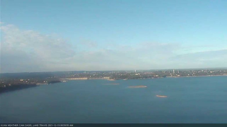 Lake Travis webcam, December 19, 2021 9:00 AM CT