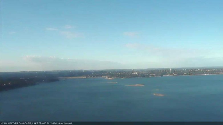 Lake Travis webcam, December 19, 2021 9:45 AM CT