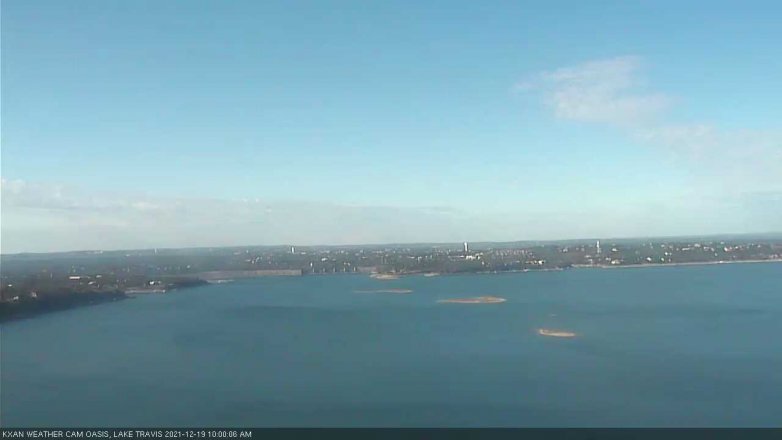 Lake Travis webcam, December 19, 2021 10:00 AM CT