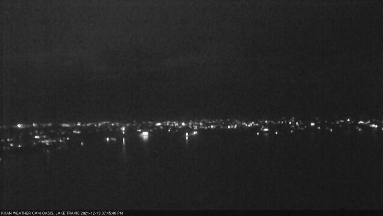 Lake Travis webcam, December 19, 2021 7:45 PM CT