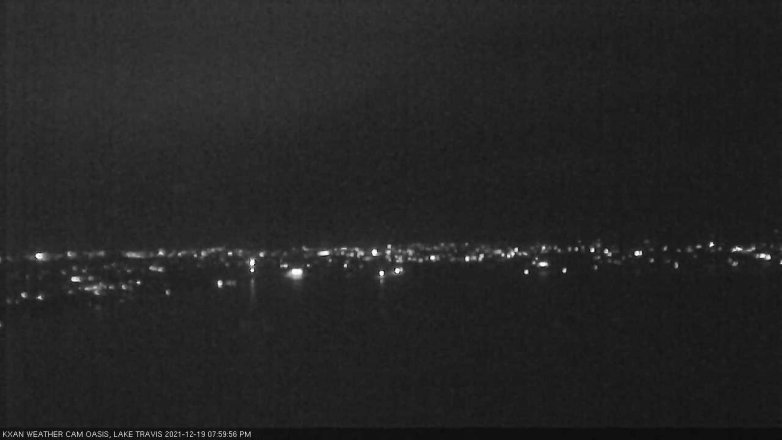 Lake Travis webcam, December 19, 2021 8:00 PM CT
