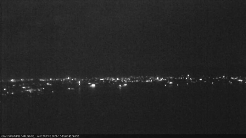 Lake Travis webcam, December 19, 2021 8:45 PM CT