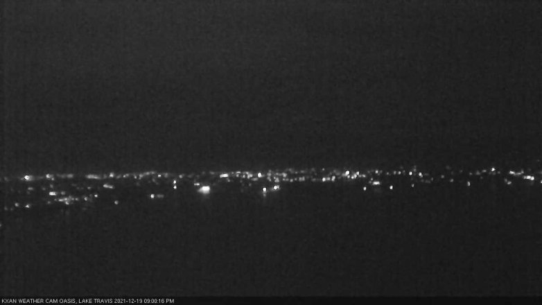 Lake Travis webcam, December 19, 2021 9:00 PM CT