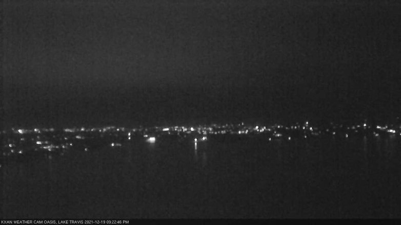 Lake Travis webcam, December 19, 2021 9:25 PM CT