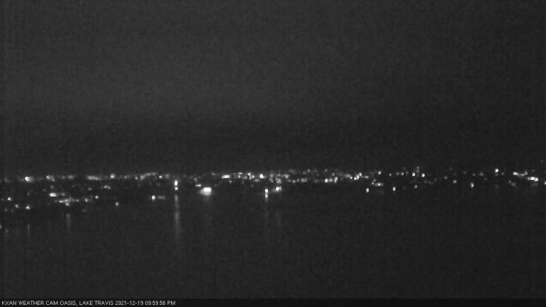 Lake Travis webcam, December 19, 2021 10:00 PM CT