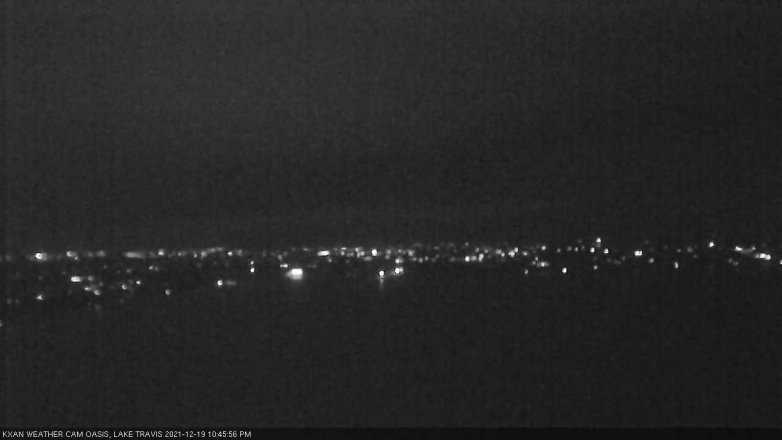 Lake Travis webcam, December 19, 2021 10:45 PM CT