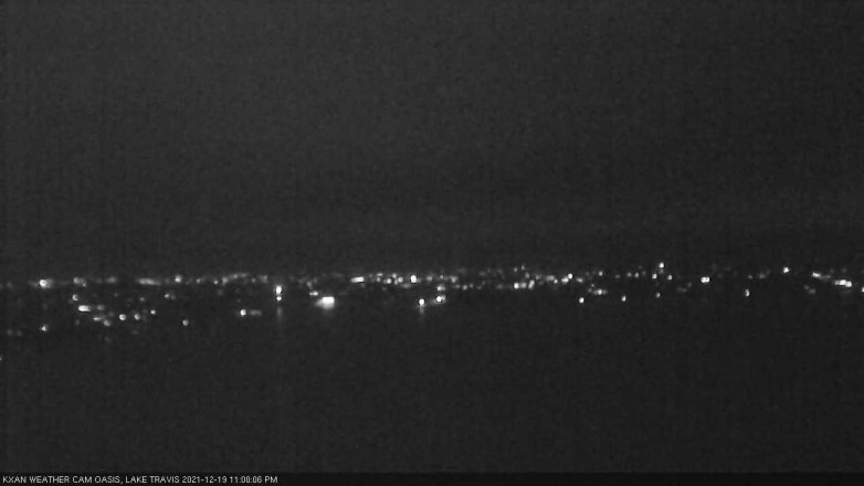 Lake Travis webcam, December 19, 2021 11:00 PM CT