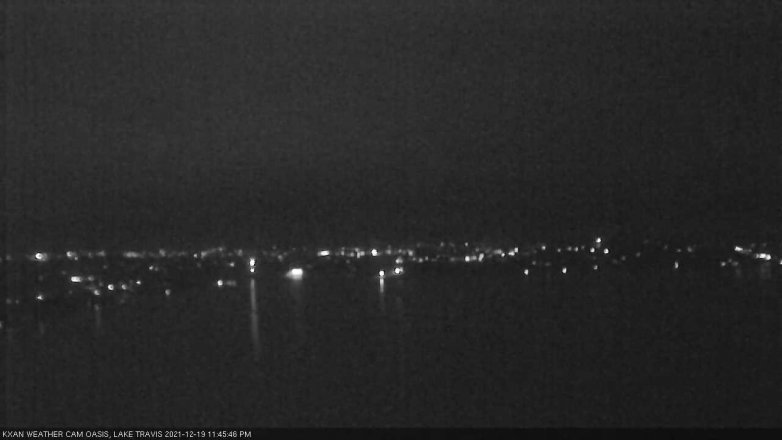 Lake Travis webcam, December 19, 2021 11:45 PM CT