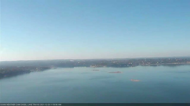 Lake Travis webcam, December 20, 2021 12:00 PM CT