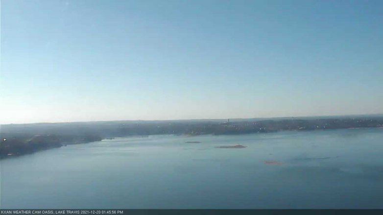 Lake Travis webcam, December 20, 2021 1:45 PM CT