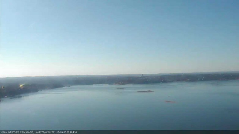 Lake Travis webcam, December 20, 2021 2:00 PM CT