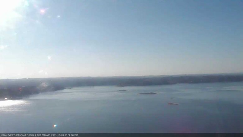Lake Travis webcam, December 20, 2021 3:00 PM CT