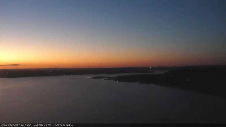 Lake Travis webcam, December 20, 2021 6:00 PM CT