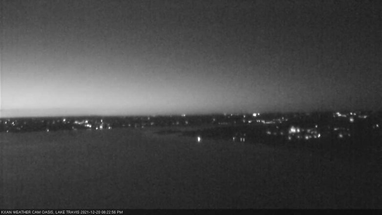 Lake Travis webcam, December 20, 2021 6:25 PM CT