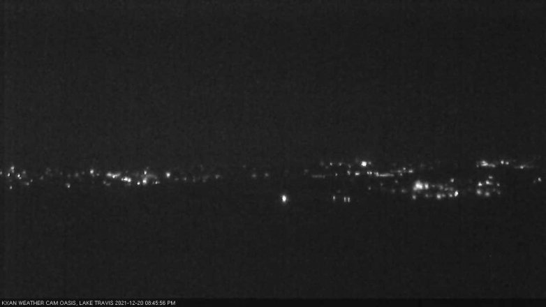 Lake Travis webcam, December 20, 2021 8:45 PM CT