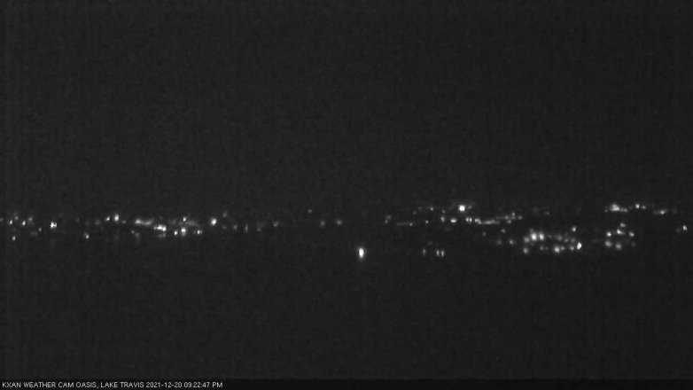 Lake Travis webcam, December 20, 2021 9:25 PM CT
