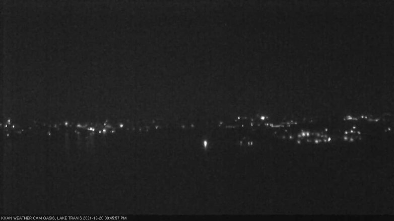 Lake Travis webcam, December 20, 2021 9:45 PM CT