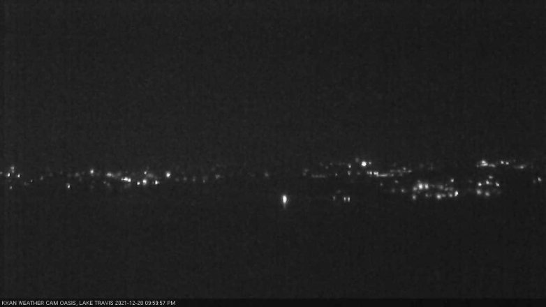 Lake Travis webcam, December 20, 2021 10:00 PM CT