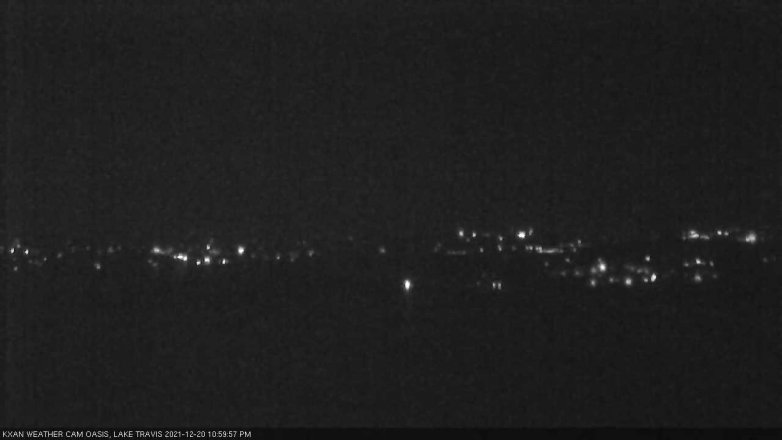 Lake Travis webcam, December 20, 2021 11:00 PM CT