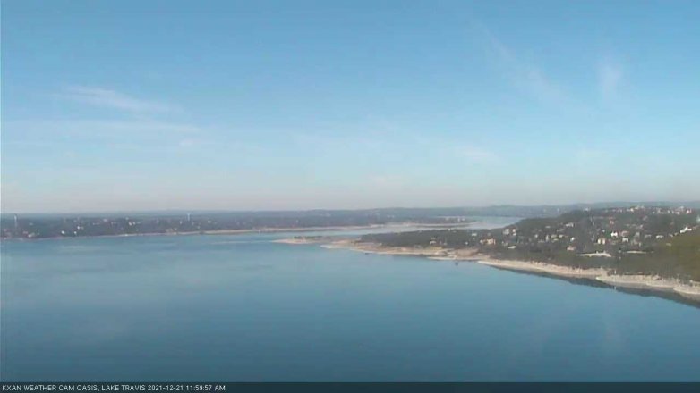 Lake Travis webcam, December 21, 2021 12:00 PM CT