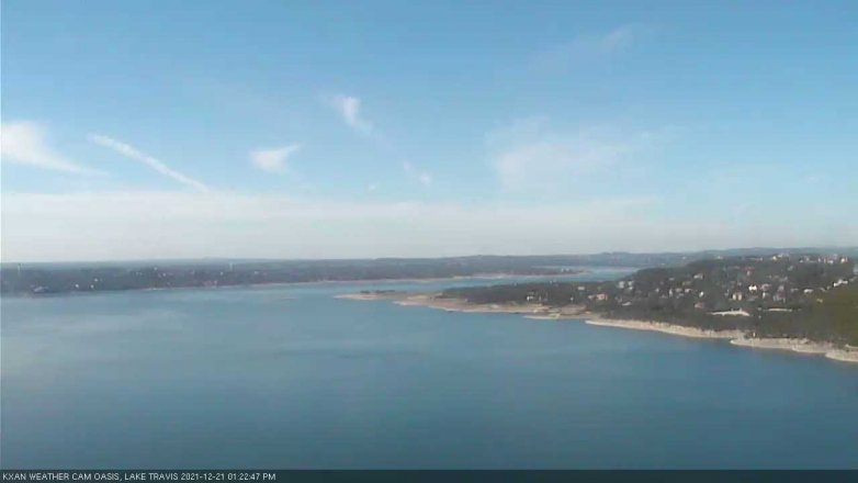Lake Travis webcam, December 21, 2021 1:25 PM CT
