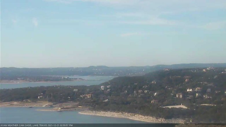 Lake Travis webcam, December 21, 2021 3:00 PM CT