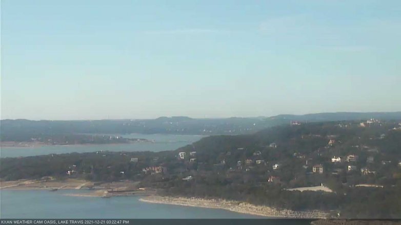 Lake Travis webcam, December 21, 2021 3:25 PM CT