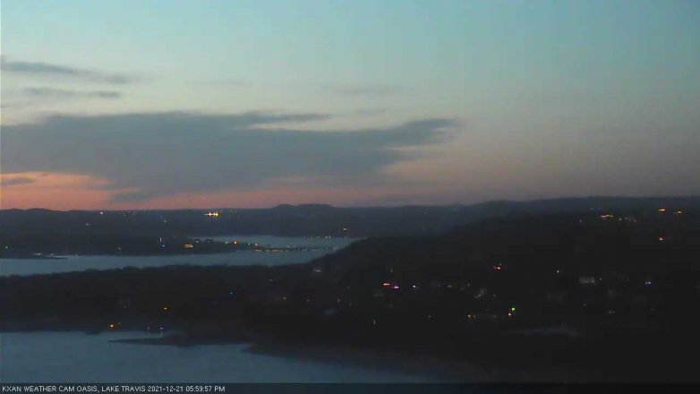 Lake Travis webcam, December 21, 2021 6:00 PM CT