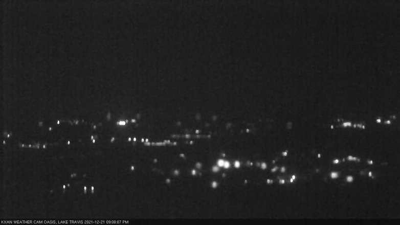 Lake Travis webcam, December 21, 2021 9:00 PM CT