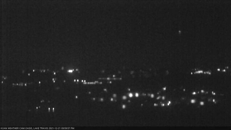 Lake Travis webcam, December 21, 2021 10:00 PM CT