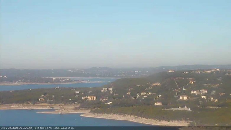 Lake Travis webcam, December 22, 2021 9:00 AM CT
