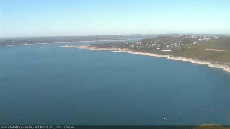 Lake Travis webcam, December 22, 2021 11:45 AM CT