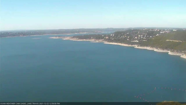 Lake Travis webcam, December 22, 2021 1:00 PM CT